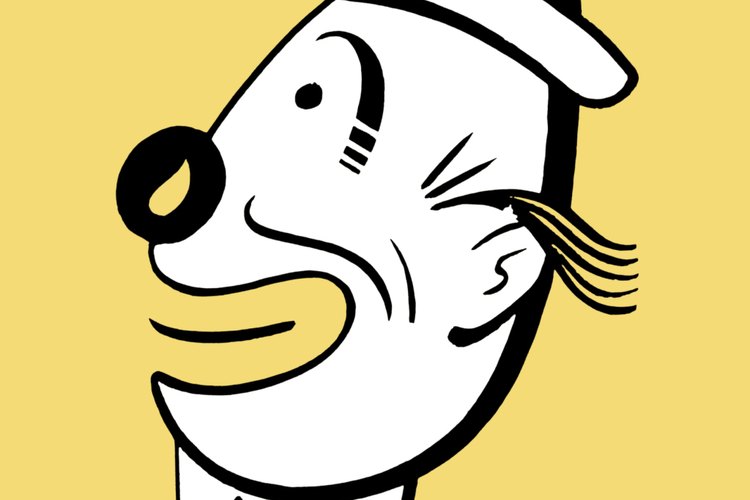 Crea la boca sonriente dibujando una forma de U elongada a cada lado de la nariz.