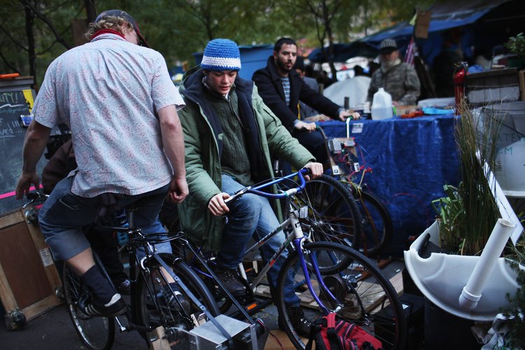 Utiliza la potencia de la bicicleta.