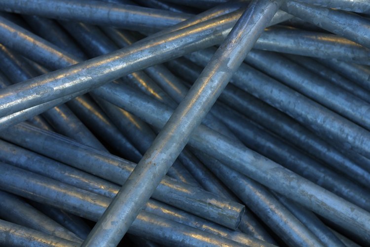 Tubería galvanizada nueva después de ser fabricada.