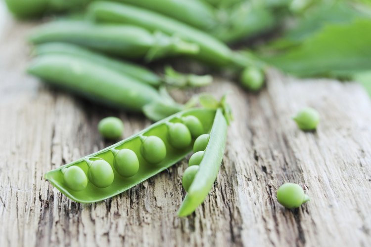 Guisantes en una vaina.