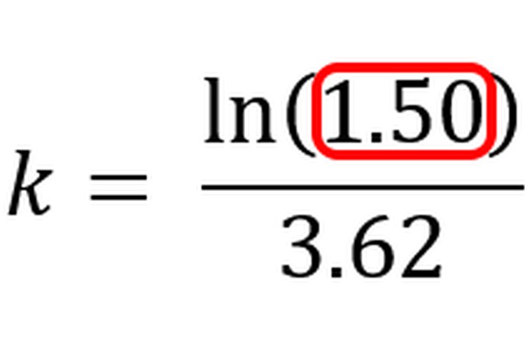 Al dividir el futuro del numerador y los valores iniciales, se calcula el factor de crecimiento.