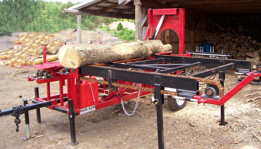 A commercial firewood processor