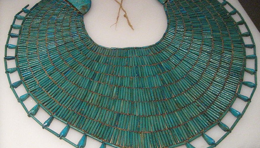 This broad collar is typical of ancient Egyptian jewellery.