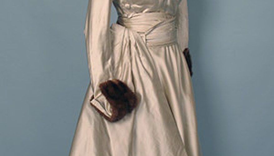 A satin dress from the past