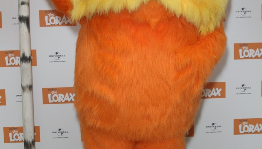 Orange and furry are the trademarks of the Lorax.
