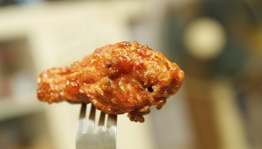 Tuck into a crispy deep-fried chicken thigh.