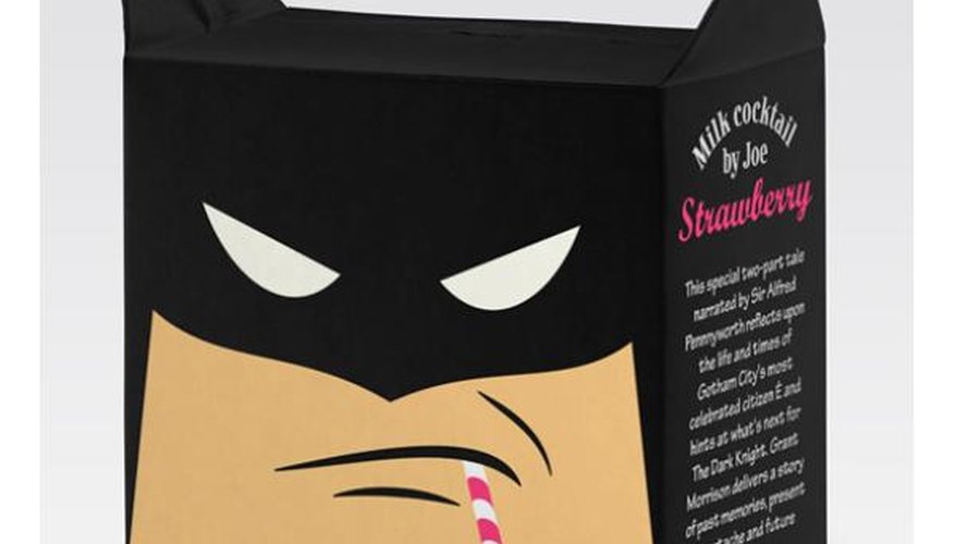 Batman en forma de cartón de leche.