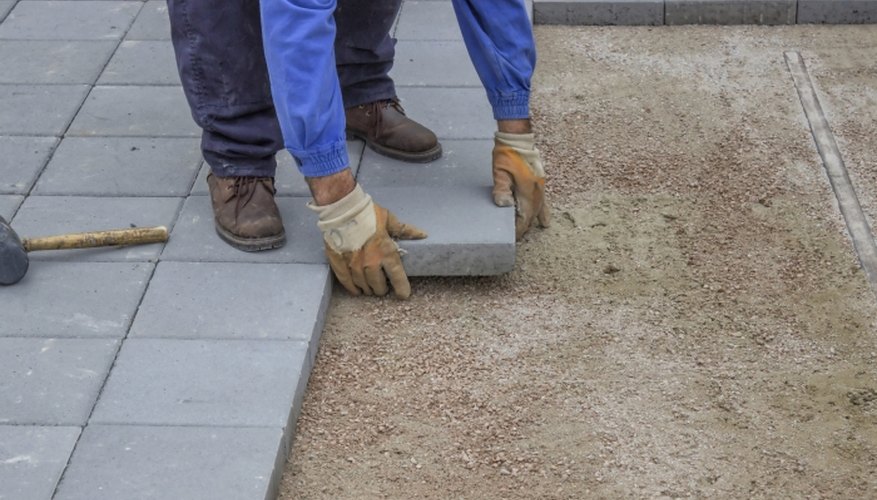 Laying slabs deals on concrete base