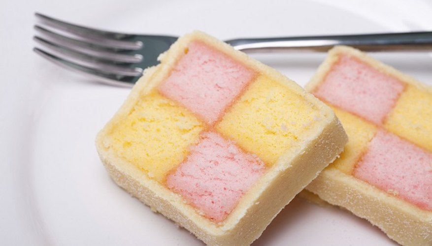 Marzipan gives Battenburg cakes its distinctive flavour and texture.