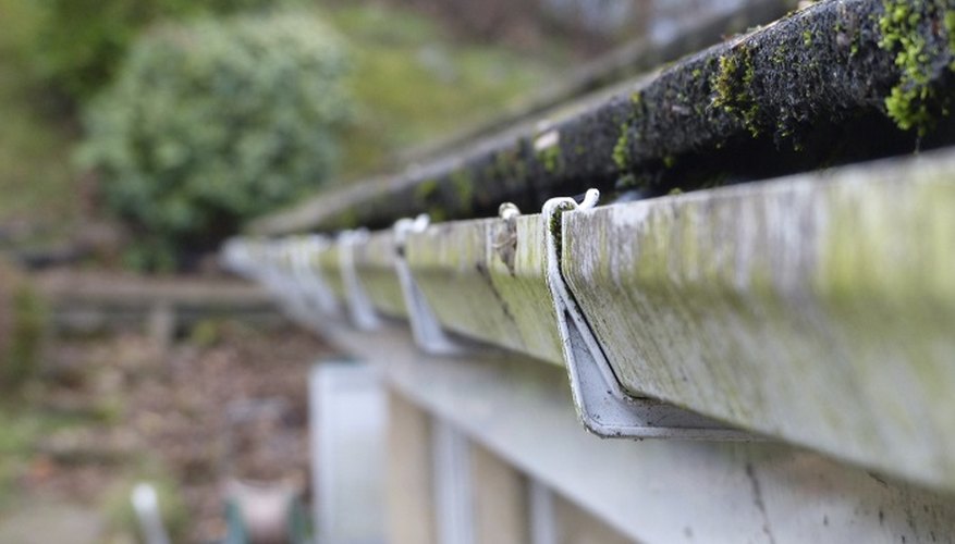 Rain gutters must slope slightly to prevent water from pooling.