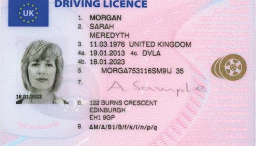 The UK driver's licence contains a hologram.