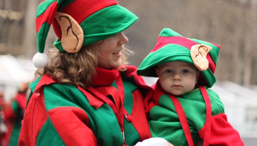 Dress up like Santa's little helper when you make homemade elf costumes.