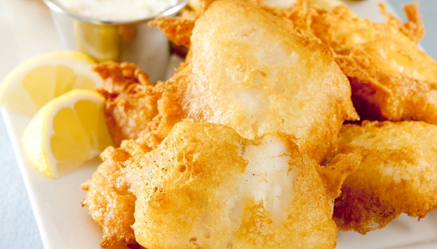English fish-and-chips cod batter is light and fluffy.