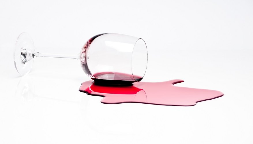 Red wine stains are challenging to remove.