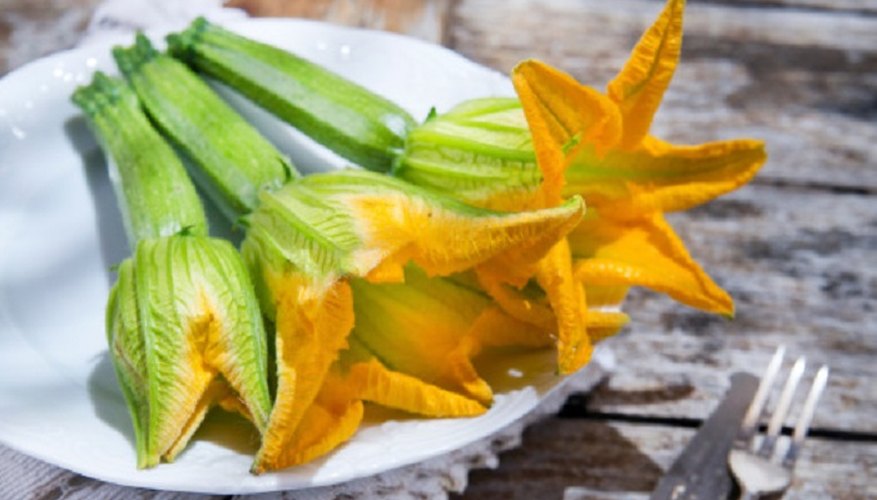 Courgette blossoms are occasionally called for in French cooking.
