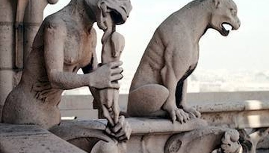 Gargoyles on Notre Dame in Paris.
