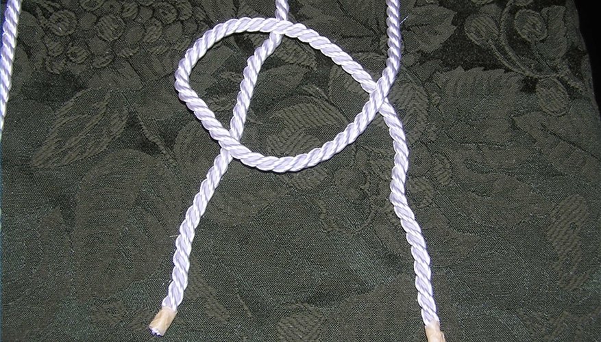 Placement of the left hand rope