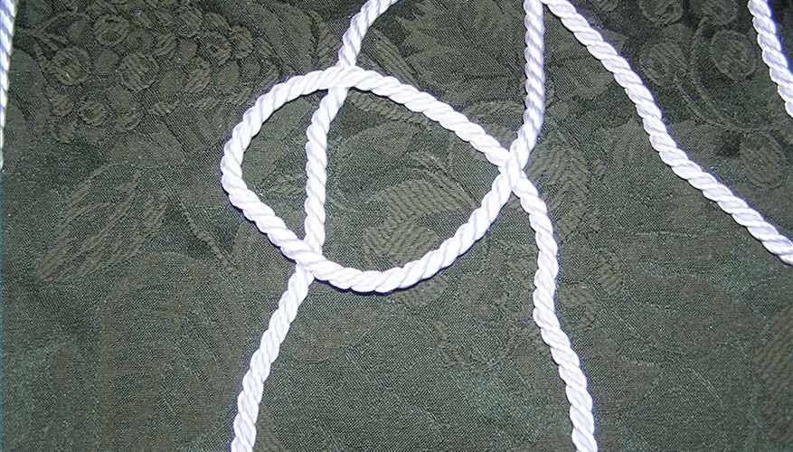 Standing ends of the ropes crossed