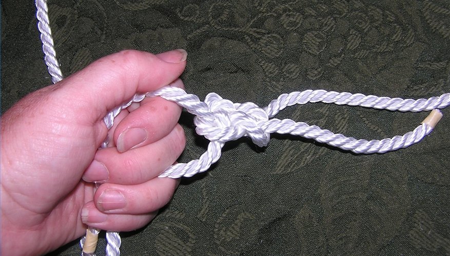 Left hand rope held in left hand