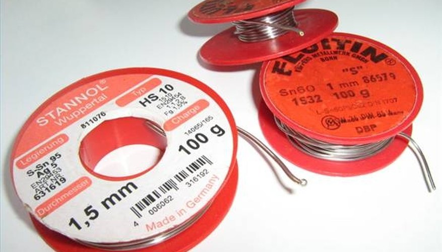 Spools of solder. Photo by