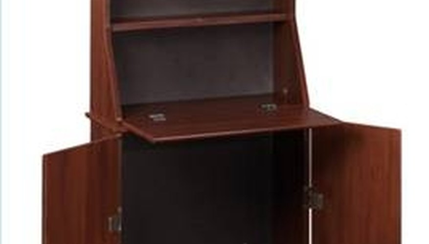 A portable dartboard cabinet