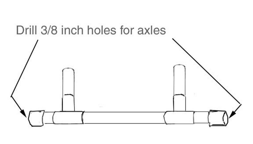 Glue uprights and drill end caps