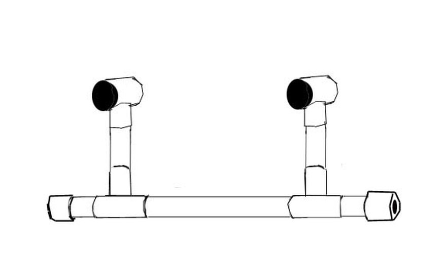 Top uprights are perpendicular to the axle