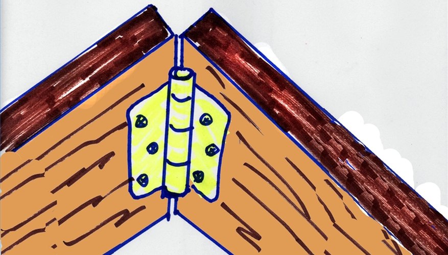 Door Hinges Connect the Top of the "A" Frame.