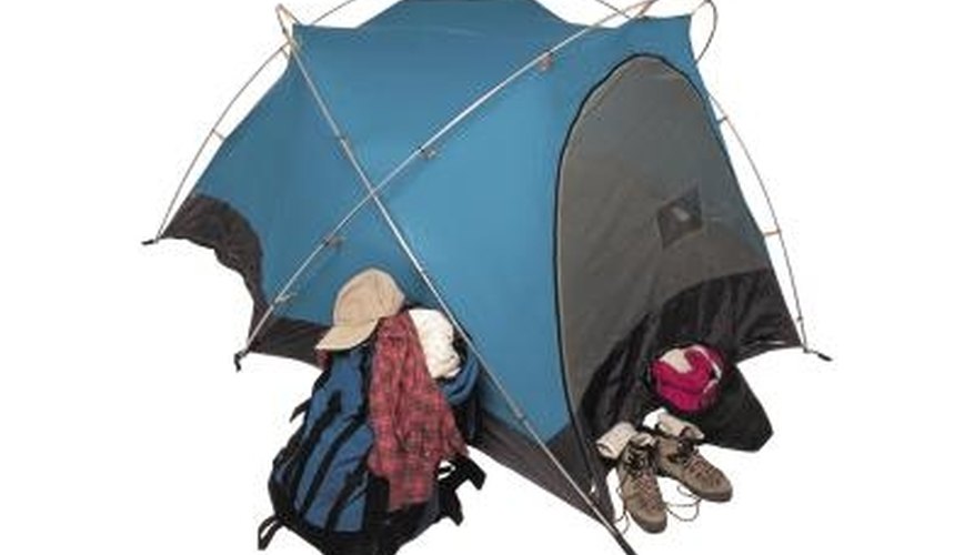 Photo Credit: Ablestock.com/AbleStock.com/Getty Images The poles on both tents connect to the body with plastic clips.