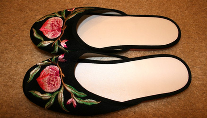 Many Chinese people remove their shoes and wear slippers in the home.