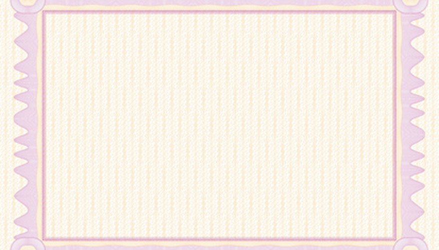 Templates found on the Internet make creating the certificates easier.
