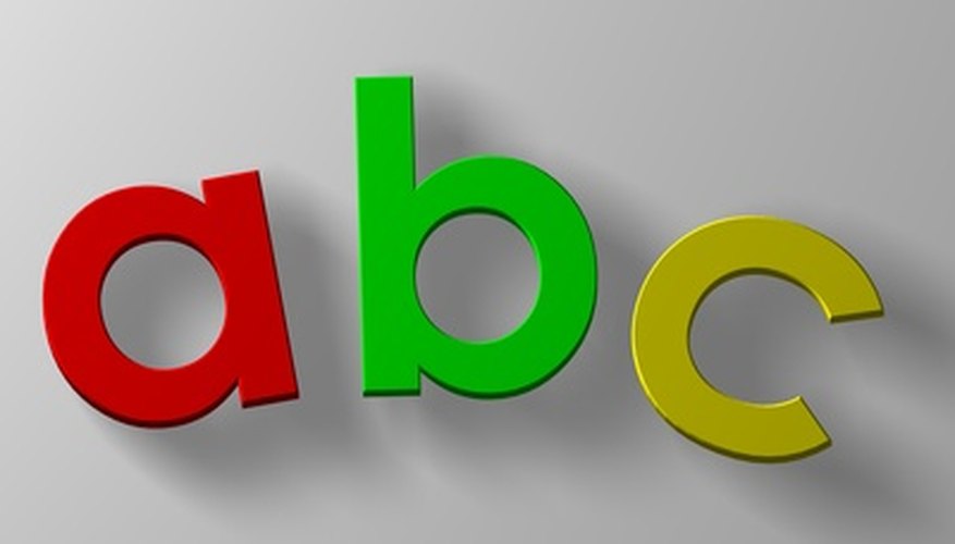 Photo Credit: abc's image by jaddingt from <a href='http://www.fotolia.com'>Fotolia.com</a> Be sure to bring paper and pens to play the alphabet game.