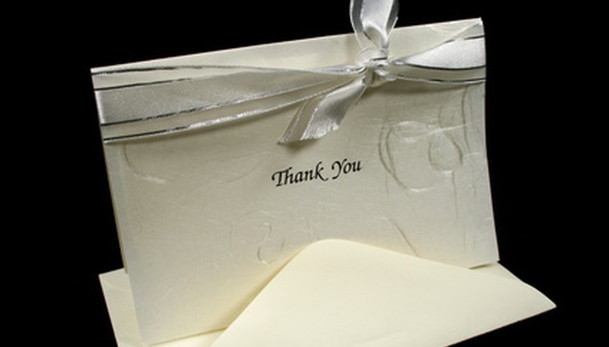 There is etiquette to follow for thank-you notes.