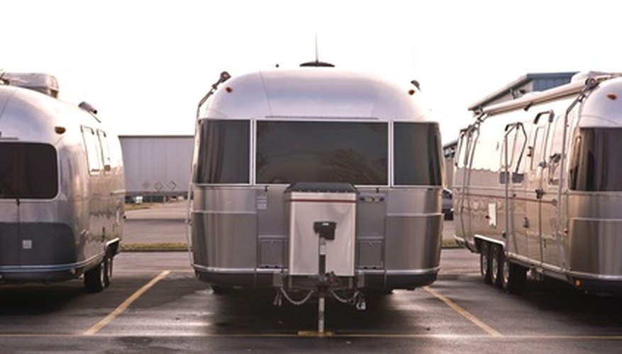Photo Credit: Streamlined Motor Homes image by K. Geijer from <a href='http://www.fotolia.com'>Fotolia.com</a> Airstream trailers are aerodynamic and stylish.