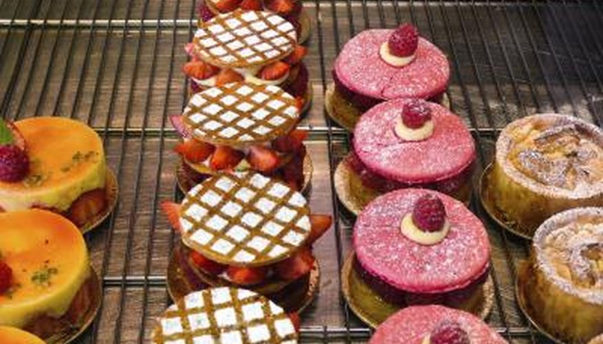 tempting desserts in a Parisian bakery
