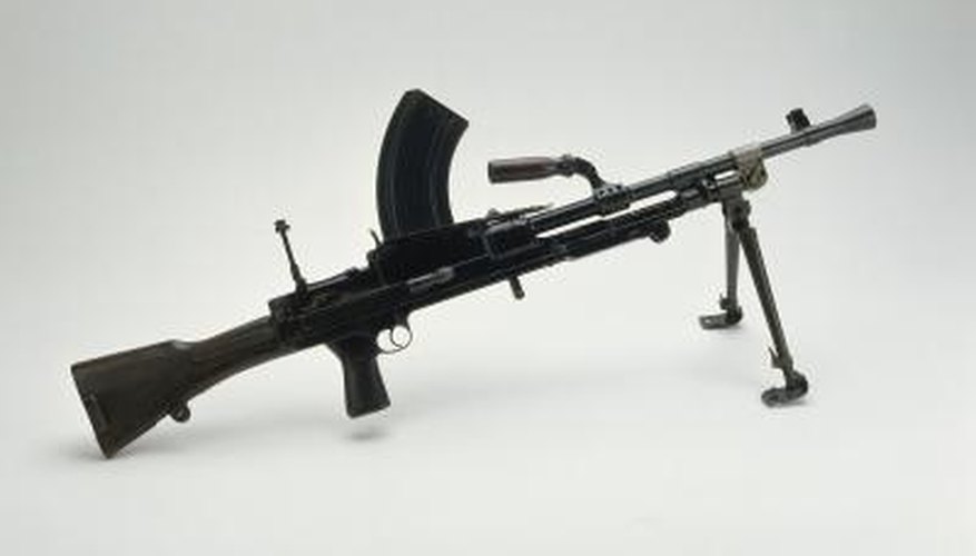 Photo Credit: Jupiterimages/Photos.com/Getty Images The British Bren LMG fires .303cal ammunition.