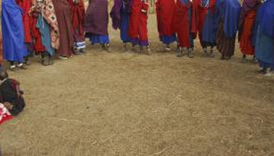 Tribe gathered to dance.