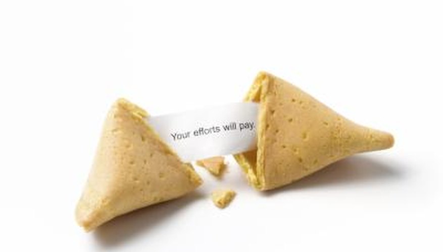 Good fortune represented by a Fortune Cookie.