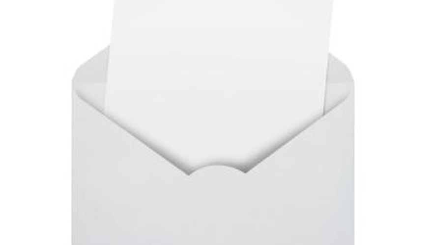 Invitation and envelope.