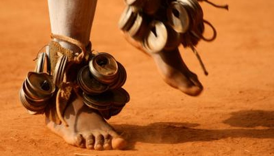 The dancing feet of a Zulu tribesman