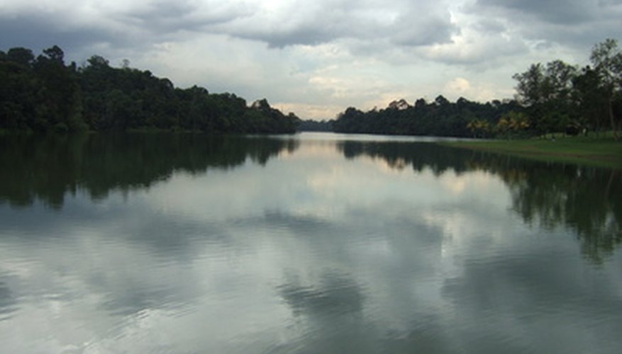 Photo Credit: View across the reservoir image by dorsph from <a href='http://www.fotolia.com'>Fotolia.com</a> A few of New Jersey reservoirs allow swimming