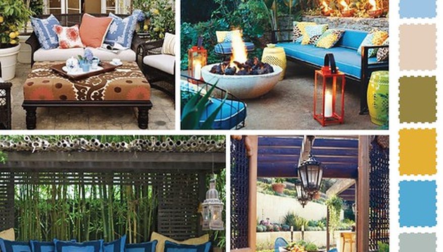 Outdoor furniture comes in a variety of fabrics, colours and styles.