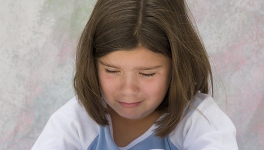 Why is this child distressed at school?