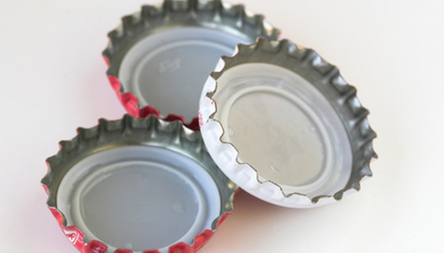 Bottle caps can help create an interesting clinking instrument.