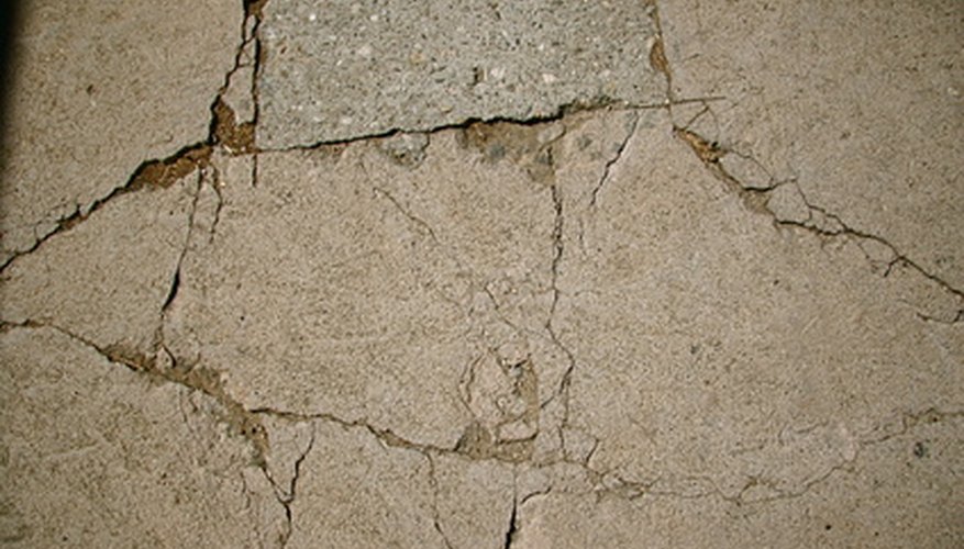 Cracks in concrete allow water to seep in cause more damage to the post.