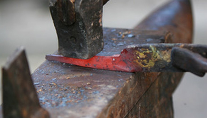 Metalworking involves the heating and manipulation of metal to create objects.