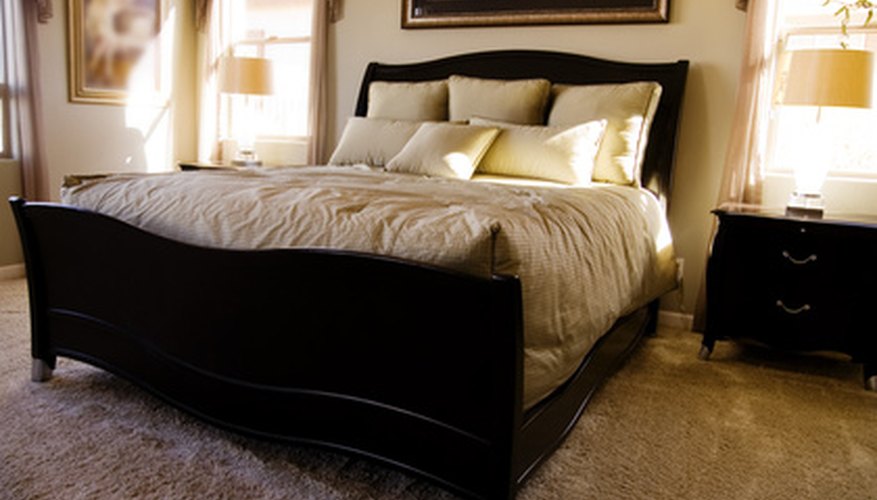 Converter rails turn an antique bed into a modern piece of furniture.