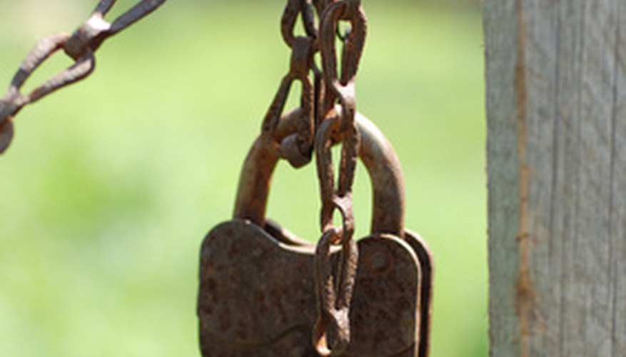 Antique padlocks are often rusty making identifying the metal easier.