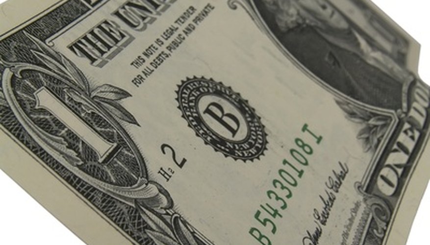 There are several ways of removing stains from paper money.
