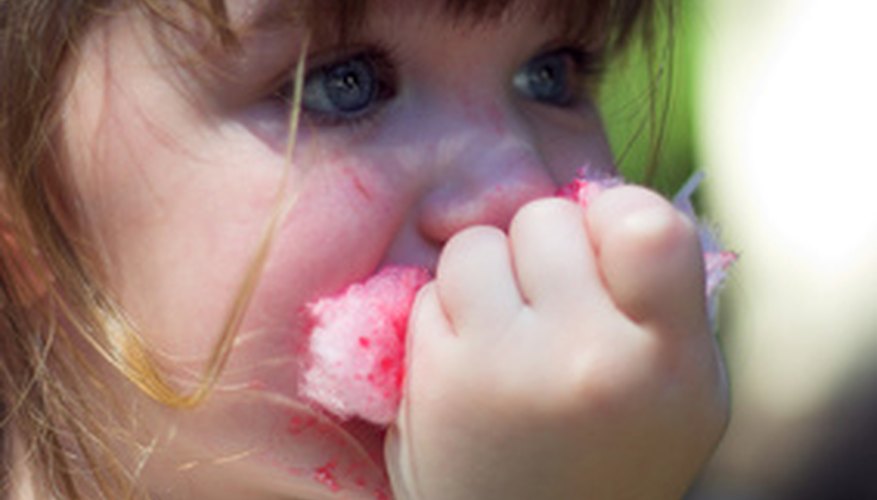 Candyfloss can leave a sticky residue behind. To remove it from the machine, turn the machine on 